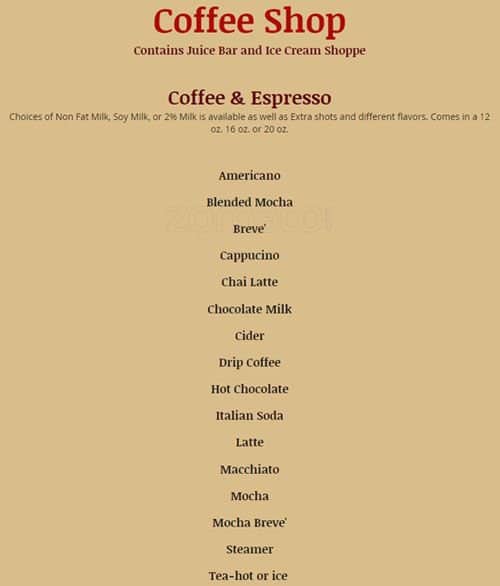 Menu at Black Diamond Bakery, Black Diamond