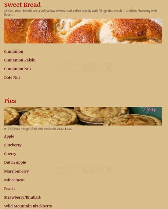 Menu at Black Diamond Bakery & Deli, Black Diamond