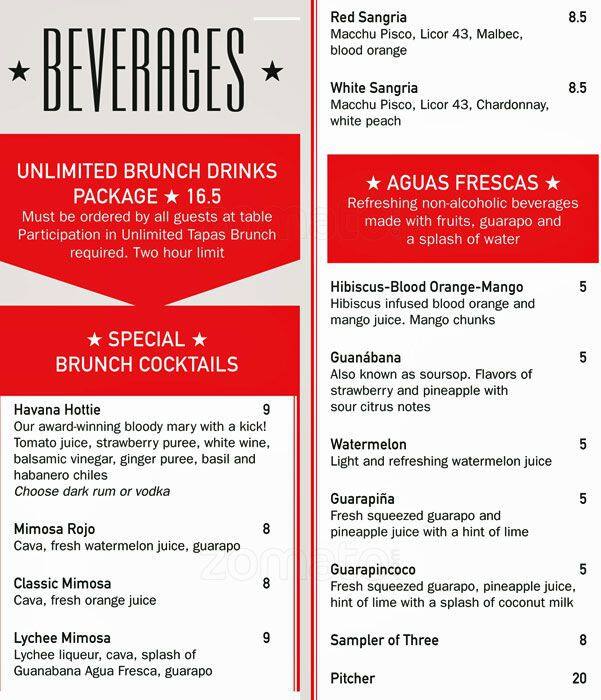 Cuba Libre Restaurant & Rum Bar Menu Urbanspoon/Zomato