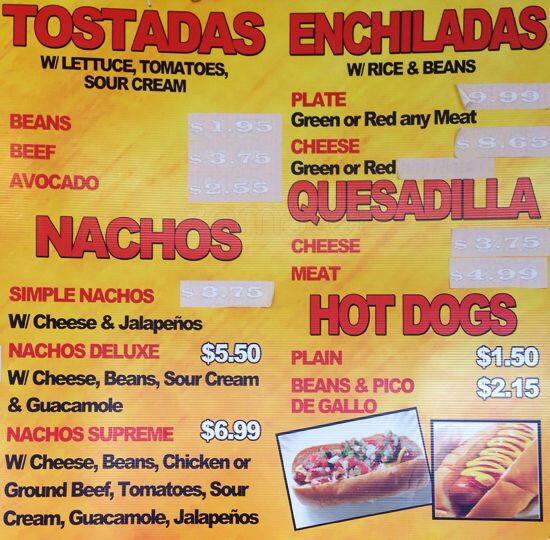 Sweet Temptations menu