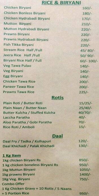 Koli's Kitchen menu