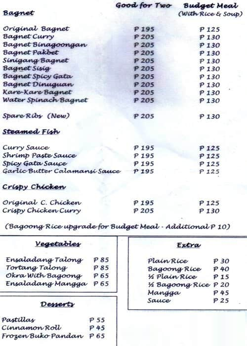 8065 Bagnet Menu, Menu for 8065 Bagnet, Malate, Manila - Zomato Philippines