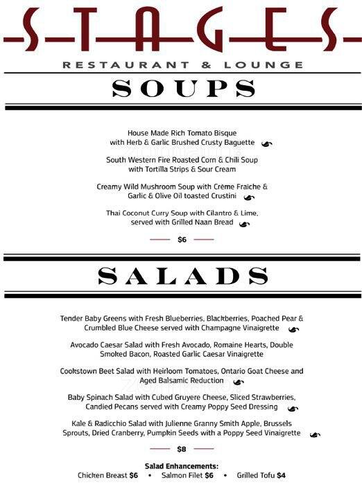 Stages Restaurant & Lounge Pantages Hotel Toronto Menu Urbanspoon