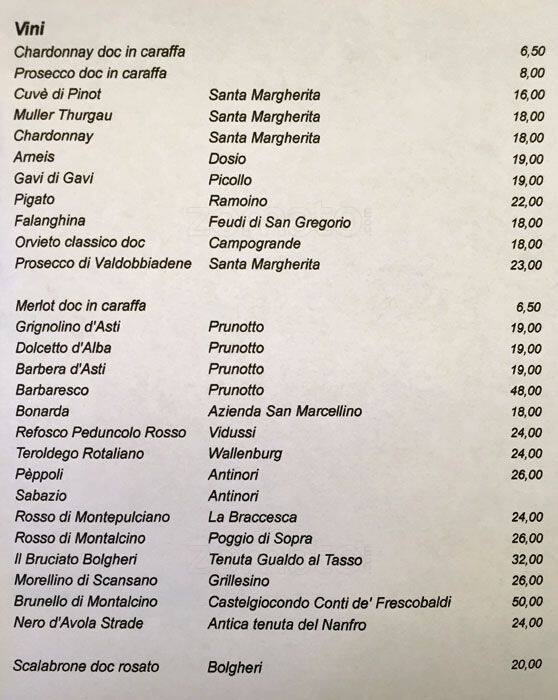 Menu di Uno Più Ristorante Pizzeria 