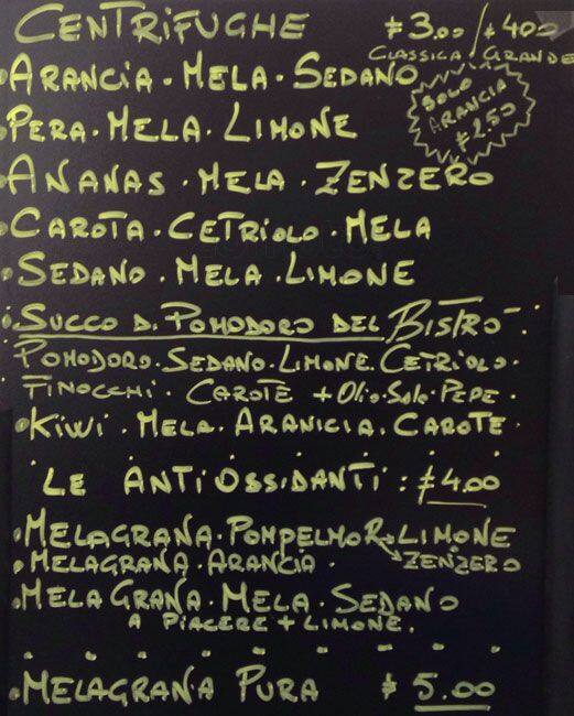 Menu di Il bistro 