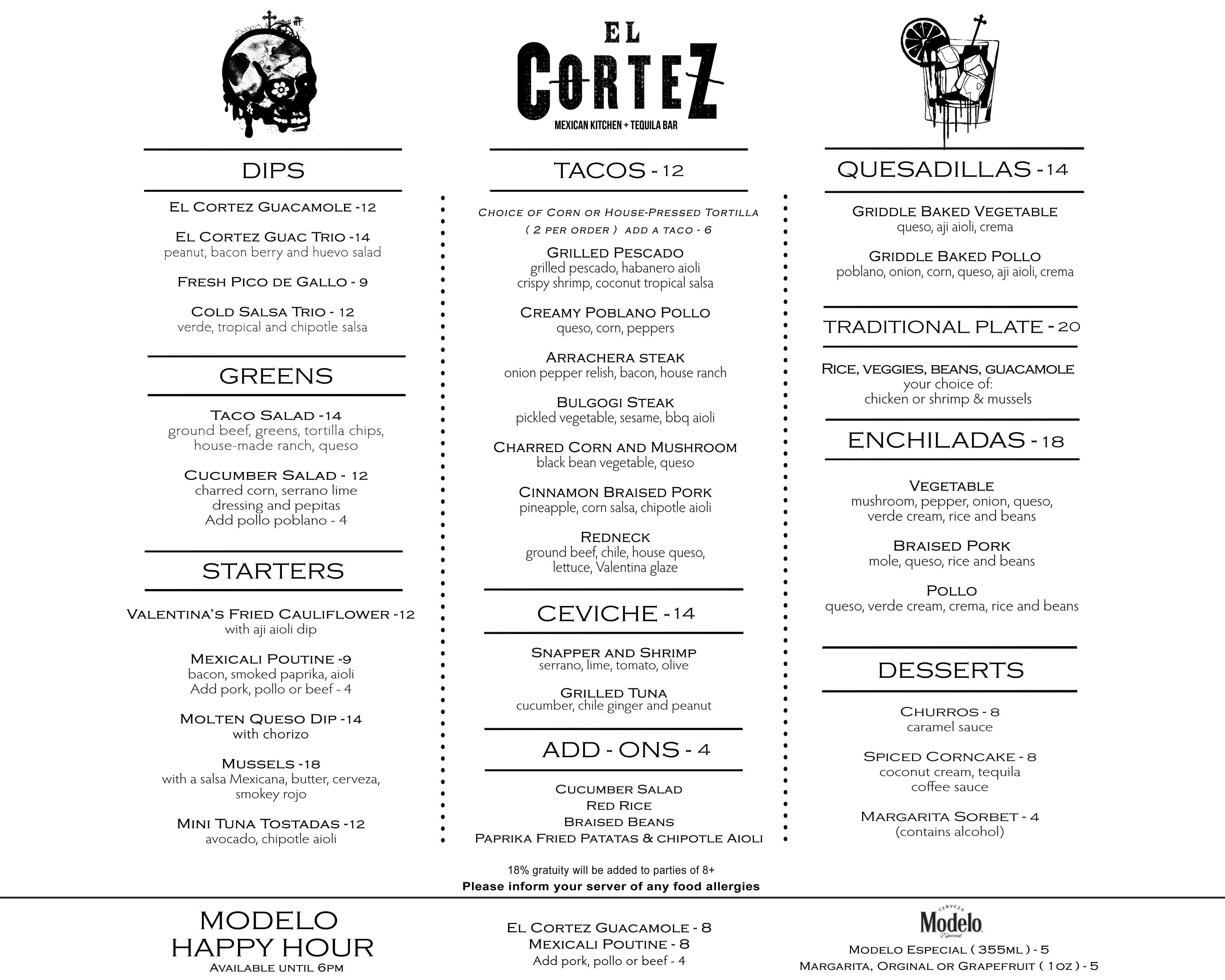 Menu At El Cortez Pub Bar Edmonton   7608fd31504f96b648c281e0dfa2e580 