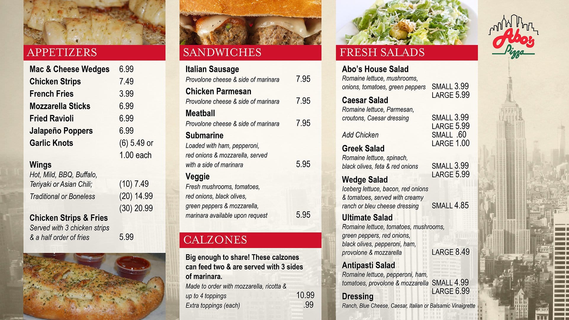 abos menu