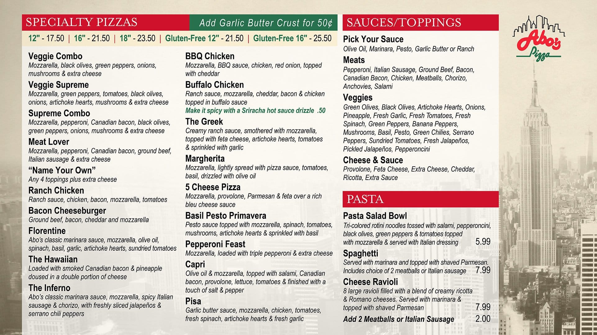 abos menu