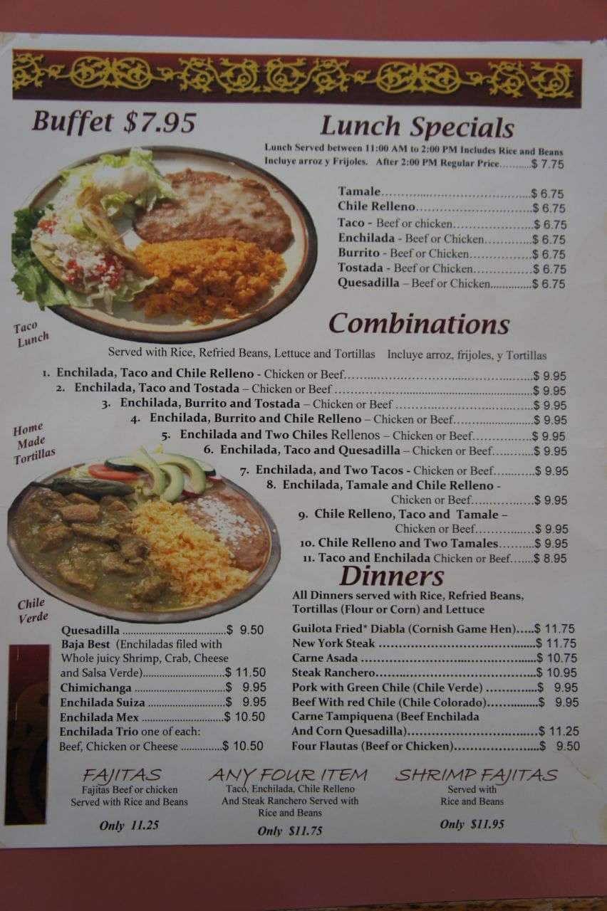Garibaldi Restaurant menu