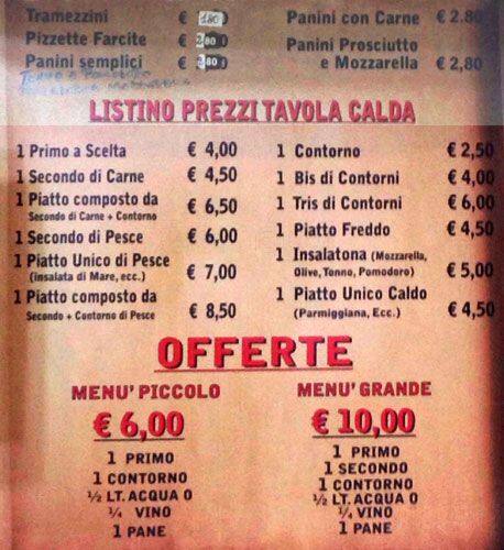 Menu di Bar Petrucci 