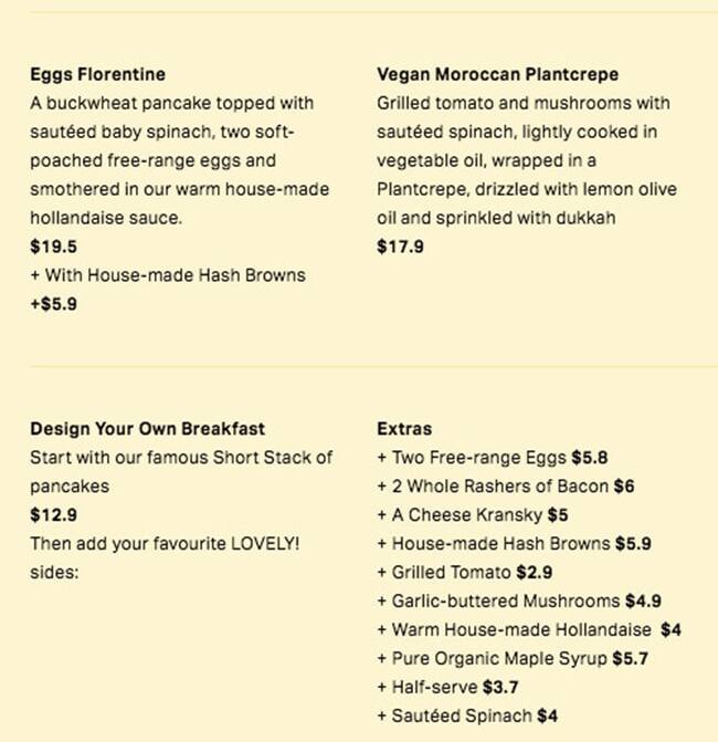 Menu at The Pancake Parlour restaurant, Ringwood, Shop R20/175