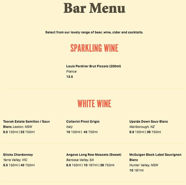 Menu at The Pancake Parlour restaurant, Narre Warren