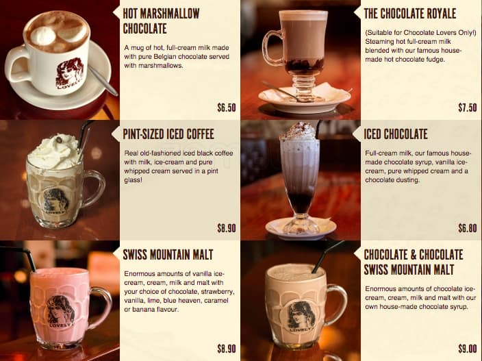 Menu at The Pancake Parlour desserts, Chadstone, Chadstone Shopping Centre