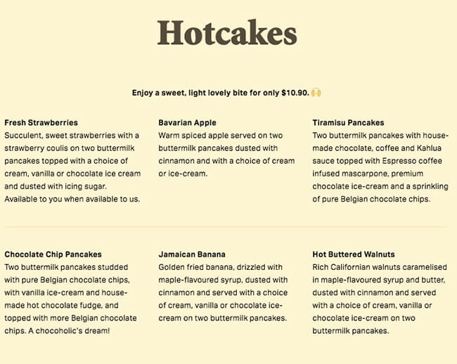 Menu at The Pancake Parlour restaurant, Narre Warren Menu at The Pancake Parlour restaurant, Narre Warren