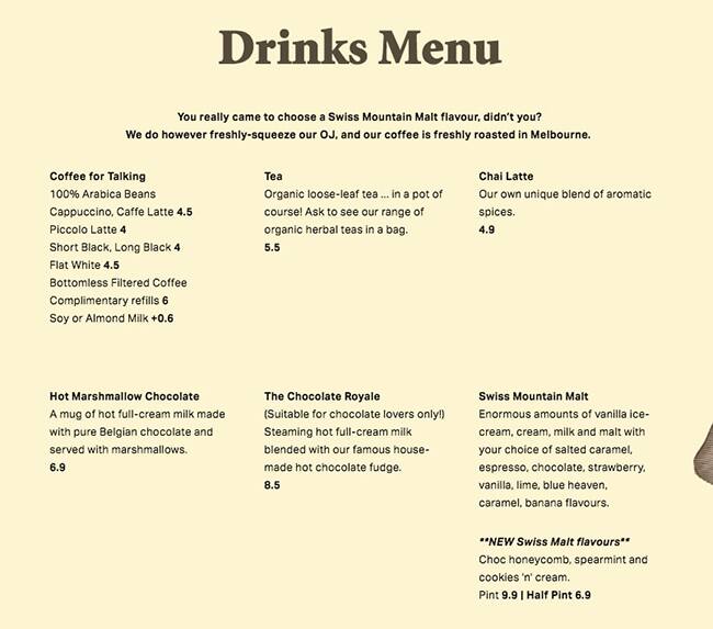 Menu at The Pancake Parlour restaurant, Ringwood, Shop R20/175