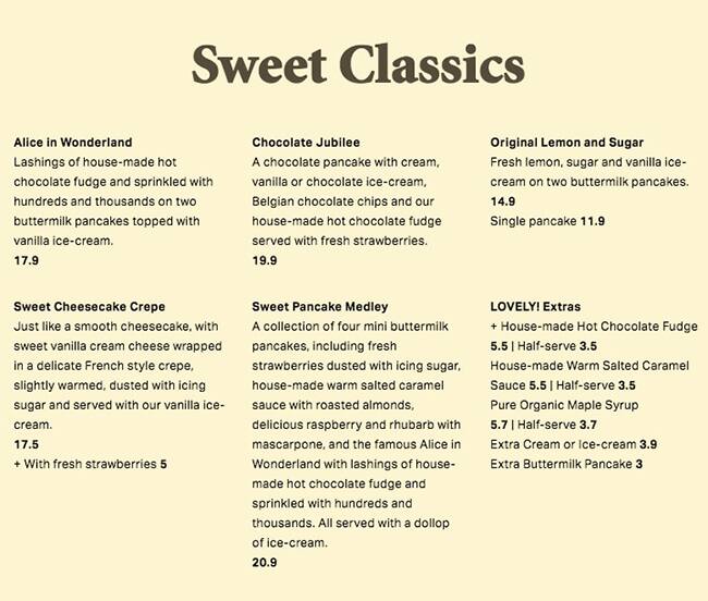 Menu at The Pancake Parlour restaurant, Ringwood, Shop R20/175