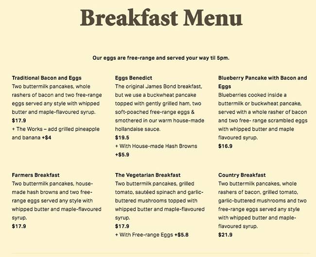 Menu at The Pancake Parlour restaurant, Ringwood, Shop R20/175