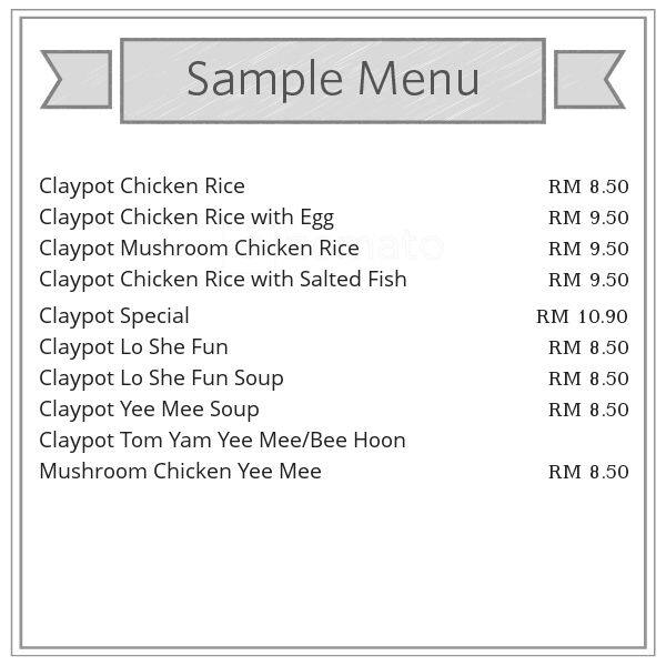 Hot Plate & Claypot Menu, Menu for Hot Plate & Claypot, Kuala Lumpur