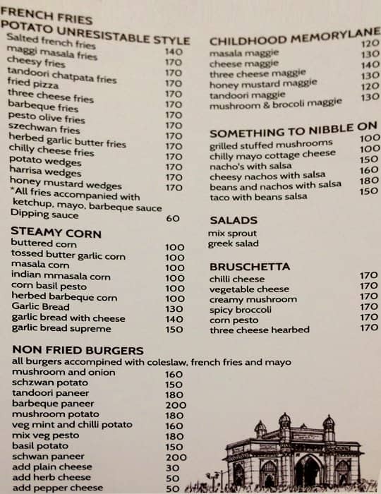 Cafe Bliss Menu, Menu for Cafe Bliss, Near Andheri West Station, Mumbai