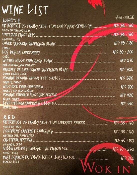 Wok-In - Avani Deira Menu, Menu for Wok-In - Avani Deira, Al Muteena ...