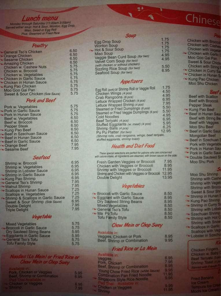 Benichopsticks Menu For Mcmurray Pittsburgh Benichopsticks Mcmurray Menu