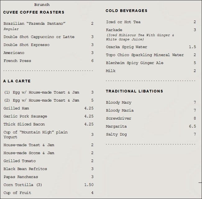 Liberty Bar Menu, Menu for Liberty Bar, King William, San Antonio