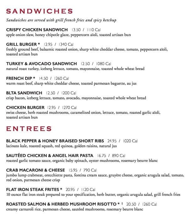 Menu at Nordstrom Grill pub & bar, Garden City, 630 Old Country Rd