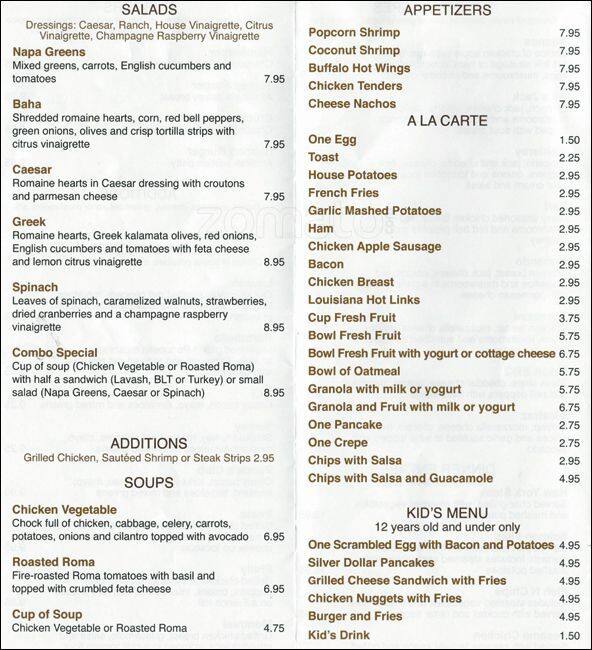 Whispers Café & Crêperie Menu Urbanspoon/Zomato