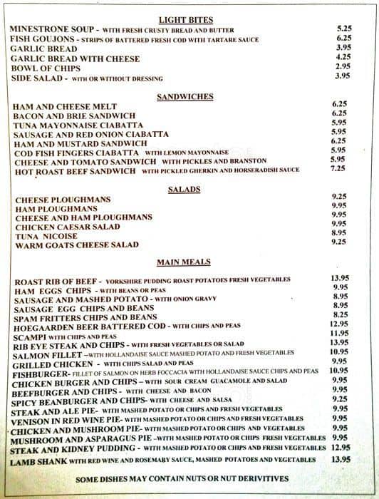 Menu at Queens Larder pub & bar, London, 1 Queen Square