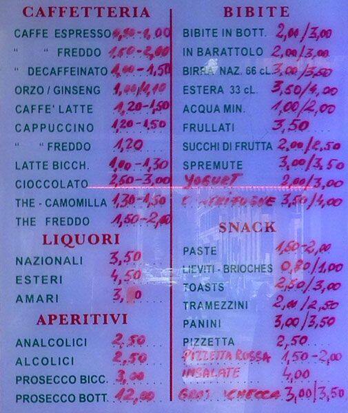 Menu di Massaro Bakery 
