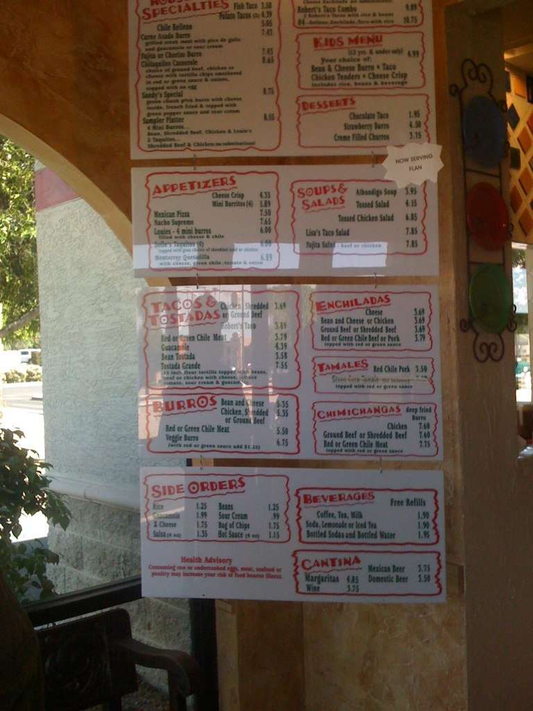 Menu at Matta's Mexican Grill restaurant, Mesa, N Higley Rd