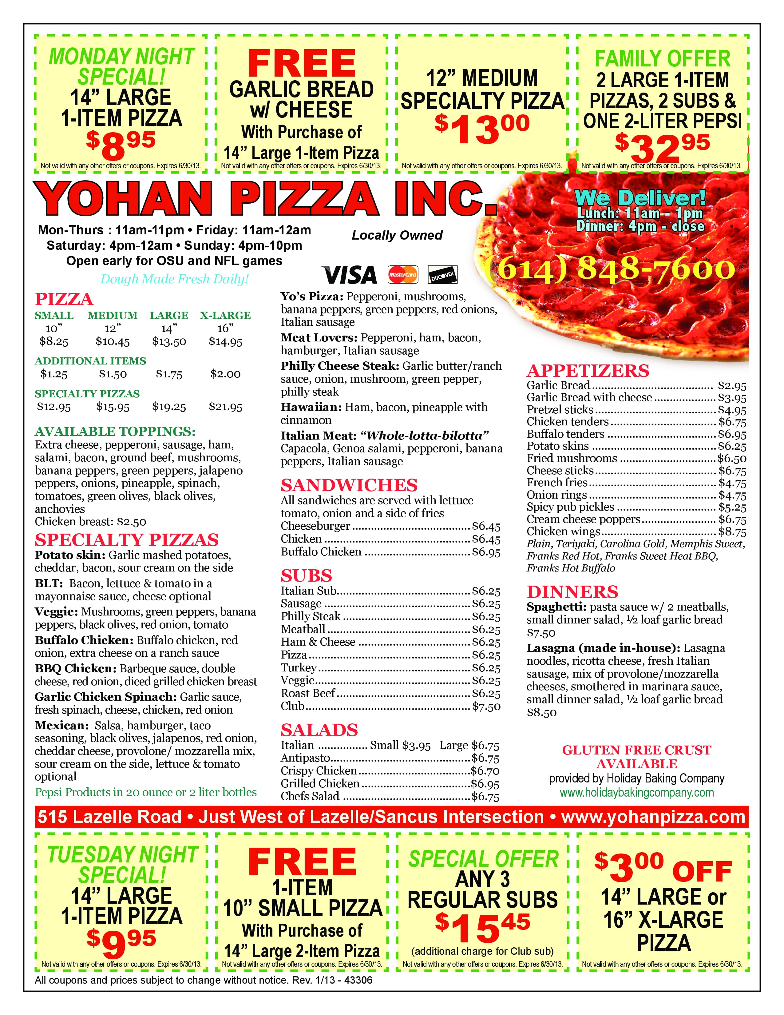Yohan S Pizza Polaris Columbus क म न Urbanspoon Zomato