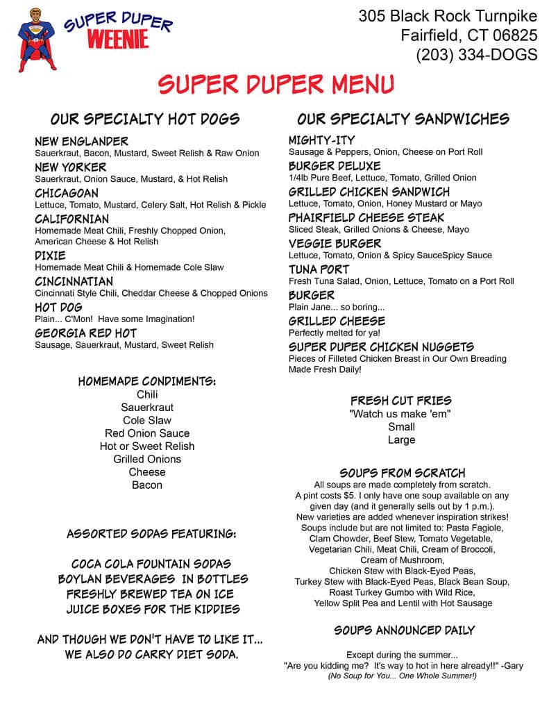 Super Duper Menu BAHIA HAHA