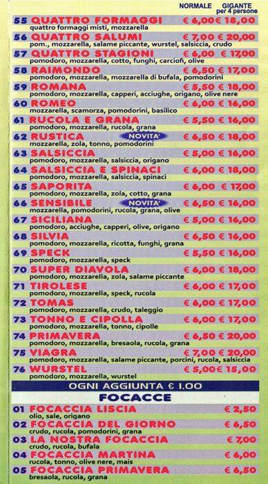 Menu di Bar Primavera 