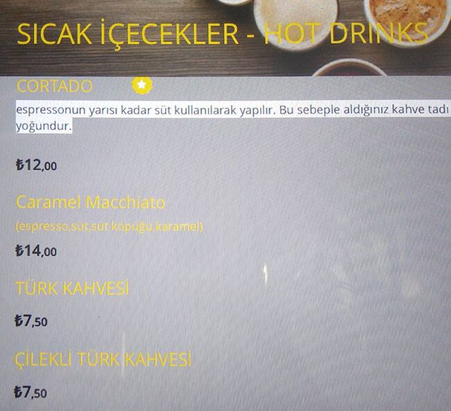 Menu at Hook Coffee, Istanbul, Çengelköy Mah. Cengeloglu Sok