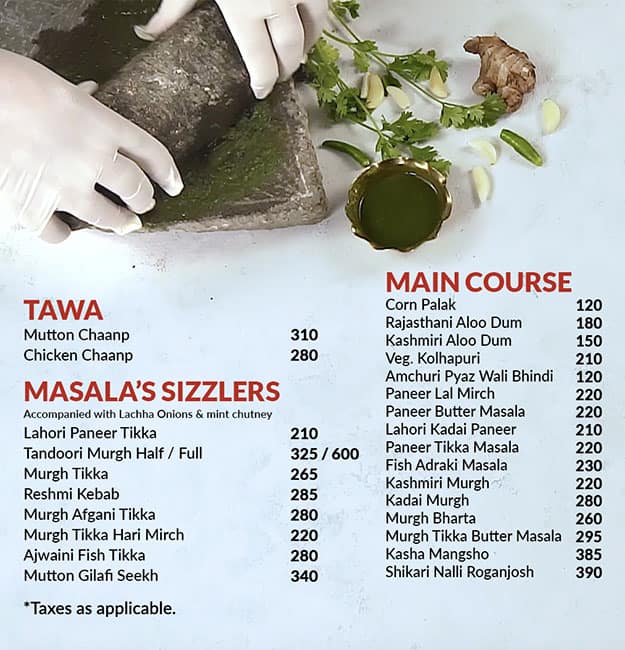 Masala Kitchen Menu Menu For Masala Kitchen Yelahanka Bangalore