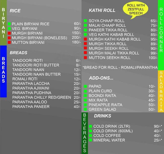 Menu at FoodD Nation, Greater Noida