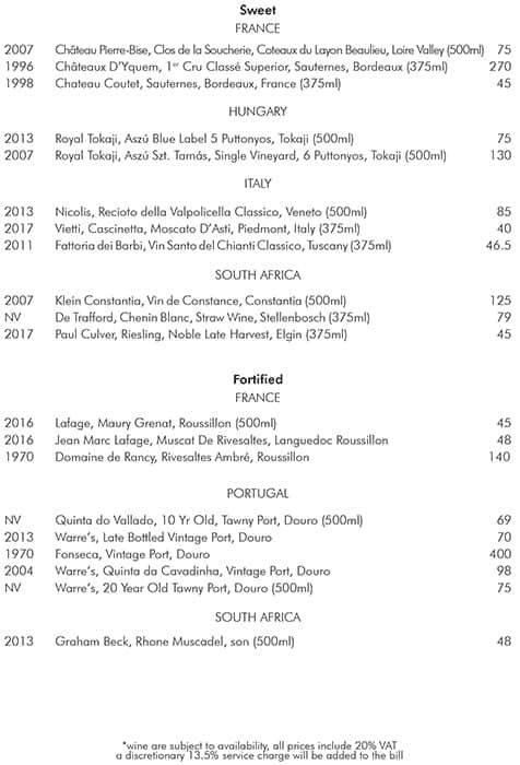 Menu at Duck & Waffle pub & bar, London, 110 Bishopsgate