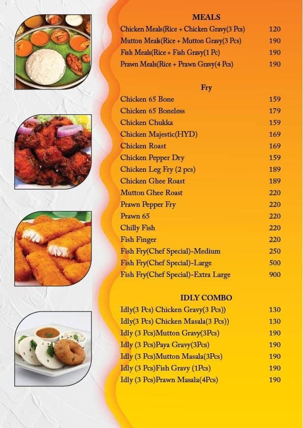 Menu of Karaikudi Chettinadu Mess, Ashok Nagar, Chennai