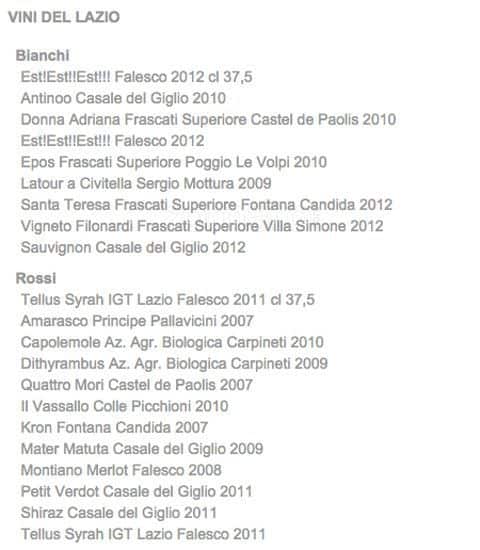 Menu di Ristorante la Veranda 