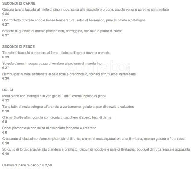 Menu di Ristorante la Veranda 