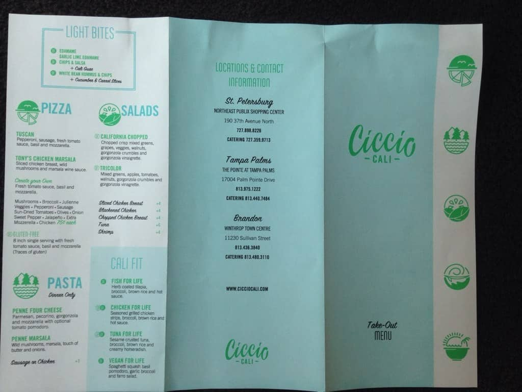 Menu At Ciccio Cali Brandon Restaurant Riverview Sullivan St