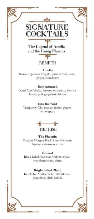 Amelia menu