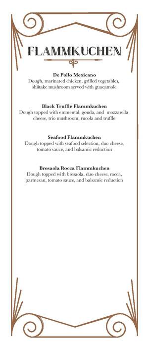 Amelia menu