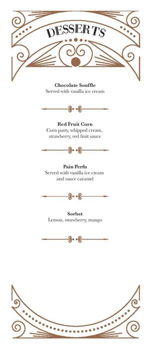 Amelia menu