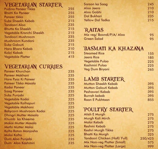 Caravan Serai Menu Menu For Caravan Serai Mahakali Mumbai Zomato