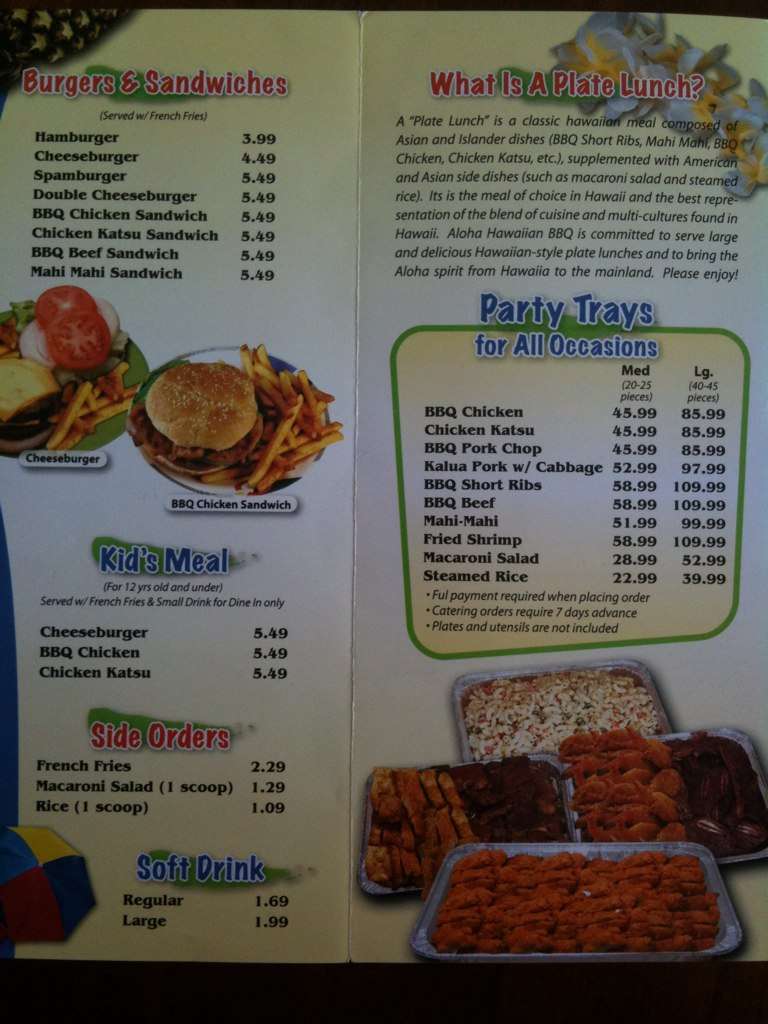 aloha stacks menu