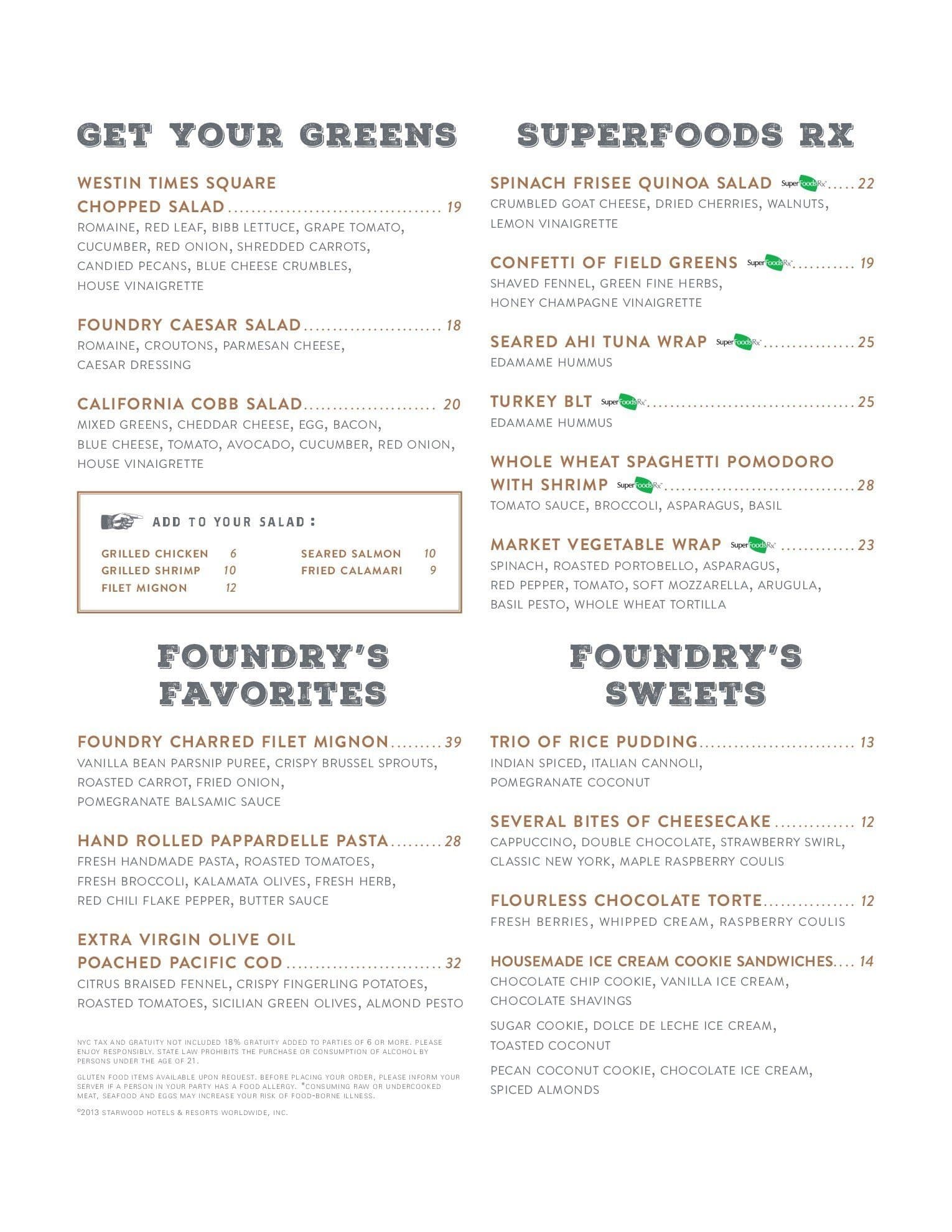 Menu At Foundry Kitchen Bar West New York 270 West 43rd Street   550e93aaf773a50fe165d3a0ae172a86 