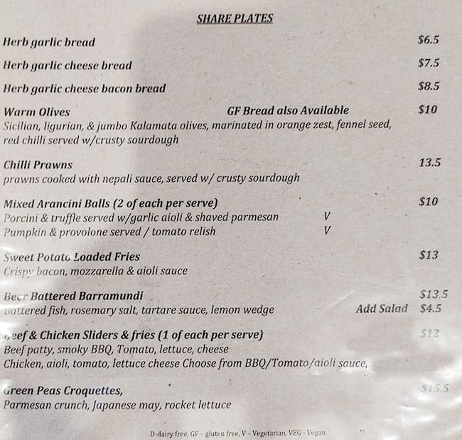 Menu at Camp Hill Antique Centre and Tart Cafe, Camp Hill