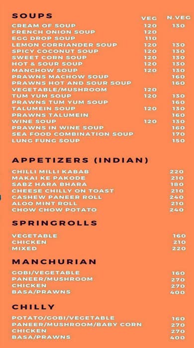 Menu of Nakshatra Residency, Ambernath, Thane